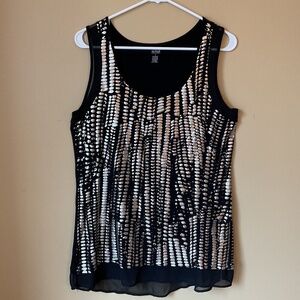 ANA Sleeveless women’s L Top with Gold Dot embellishm